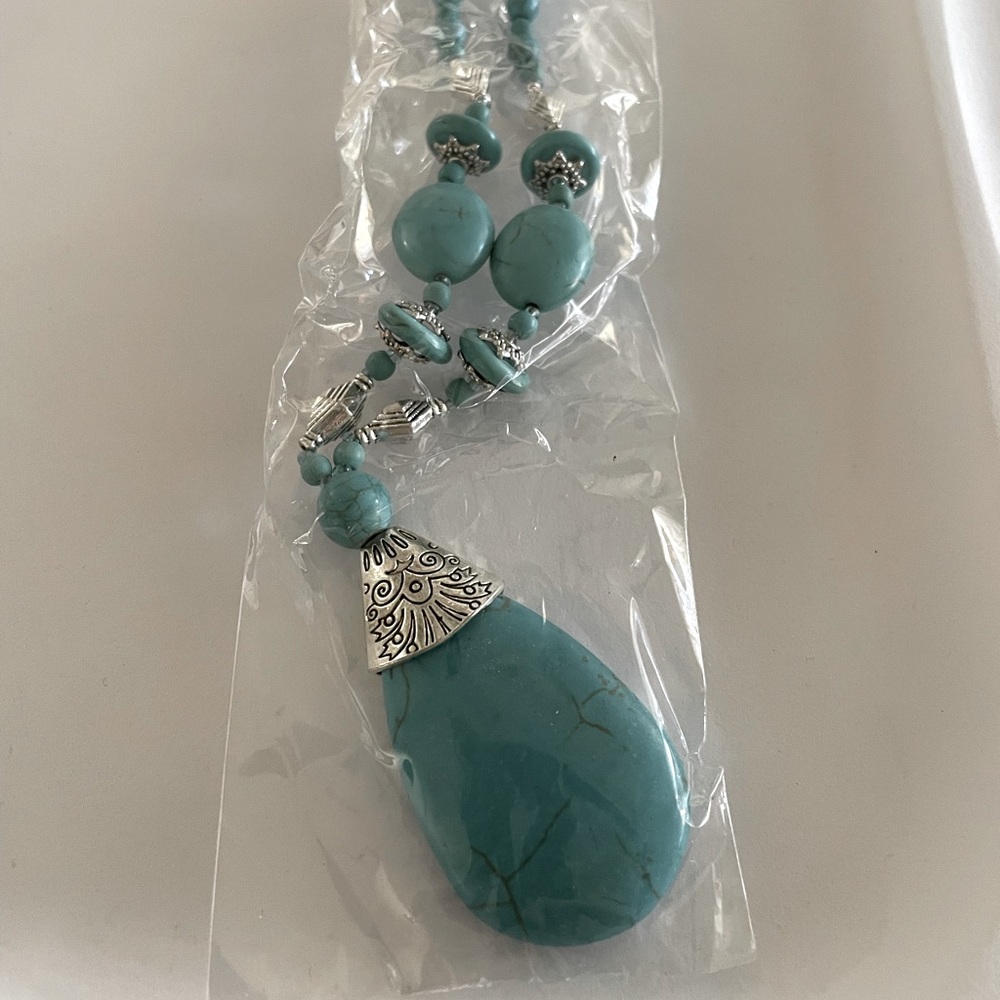Large turquoise beautiful necklace